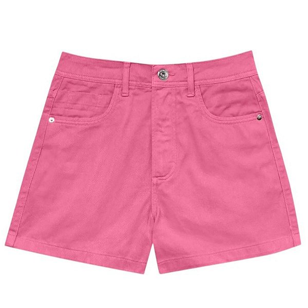 Shorts Mom Feminino  Cintura Alta Em Sarja- Malwee