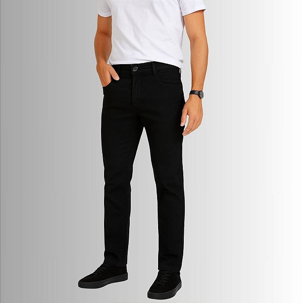 Calça Jeans Slim Fit  Masculina- Preta-  Zoomp