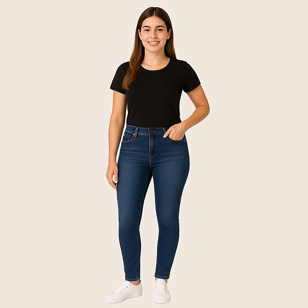 Calça Jeans Feminina Skinny com Bolsos - Malwee