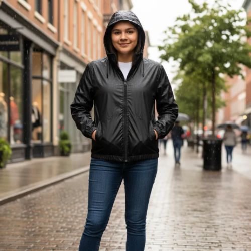 Jaqueta Infantil Juvenil em Nylon com Capuz e Bolsos Laterais- Cativa