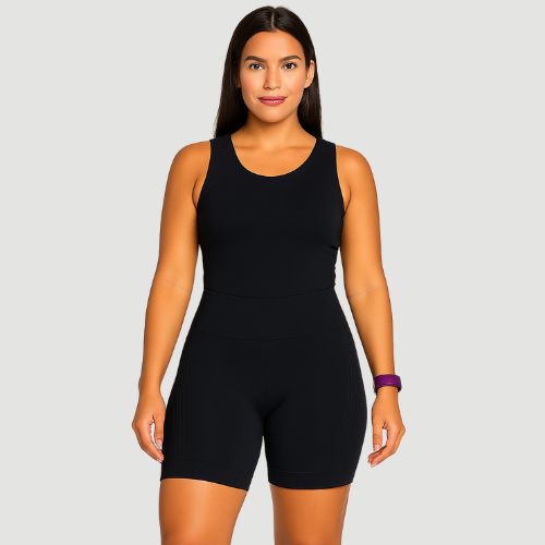 Shorts Selene Feminino Basico Sem Costura Canelado Fitness