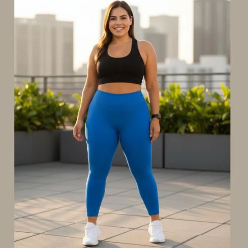 Calça Legging Sem Costura Selene Feminina Cós Alto Conforto e Sustentação