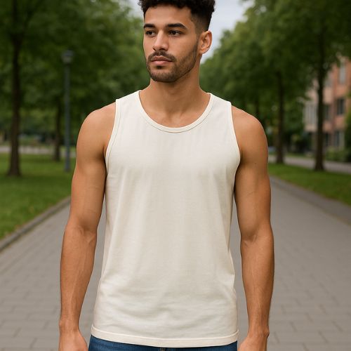 Regata Masculina Básica Decote Redondo Em Algodão- Malwee