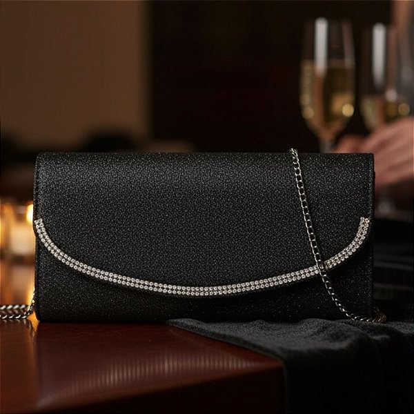 Bolsa de Mão Festa com Alça Corrente e Embalagem Luxo – Chenson