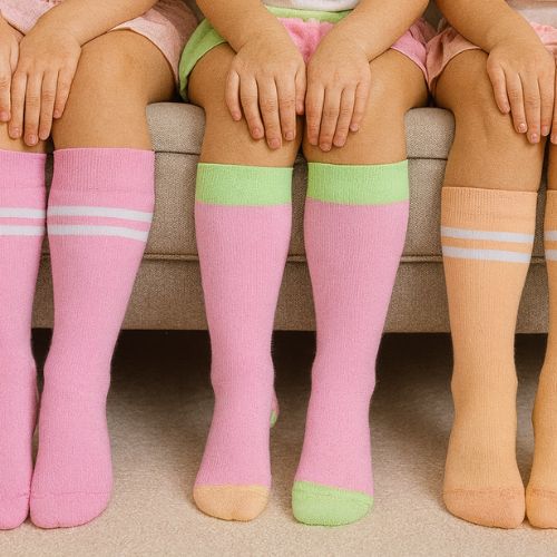 Kit3 Pares De Meia Sem Costura Meia Infantil Malwee Unissex