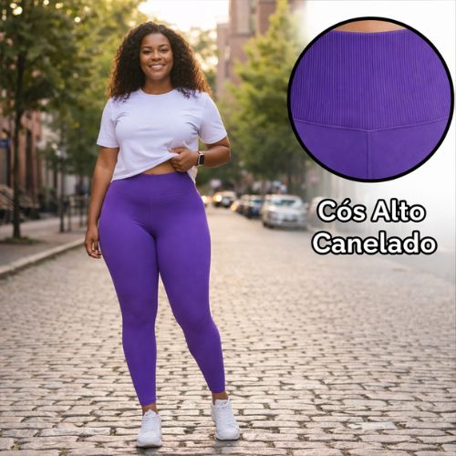 Calça Legging Sem Costura Selene Feminina Cós Alto Conforto e Sustentação