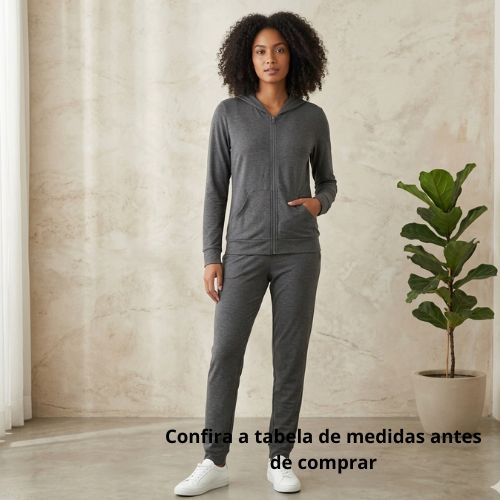 Jaqueta Feminina Moletinho de Viscose com Capuz e Bolsos - Malwee