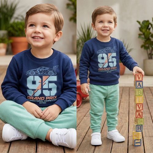 Conjunto Infantil Moletom Grand Prix 95 Menino Rei Rex