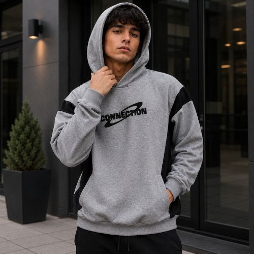 Blusão Oversized Masculino Flanelado CONNECTION com Capuz- Malwee