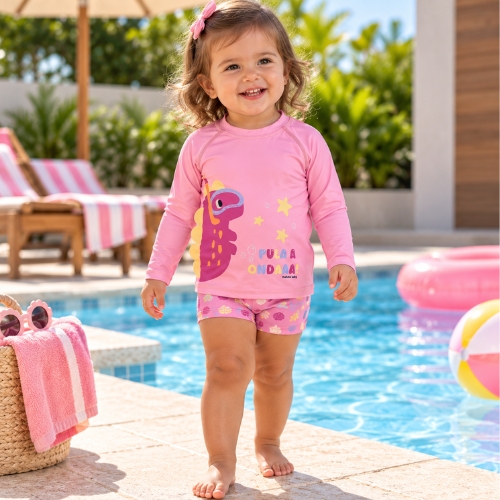 Camiseta Manga Longa Menina com Proteção UV Malwee Kids