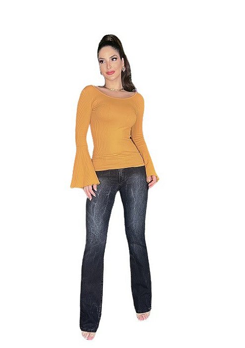 Blusa Manga Longa Trifil  Boca de Sino