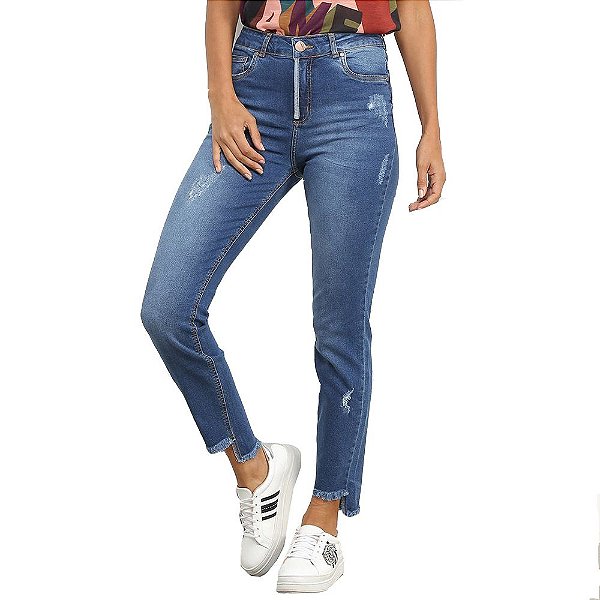 Calça Jeans Skinny Staroup Média Alta Azul