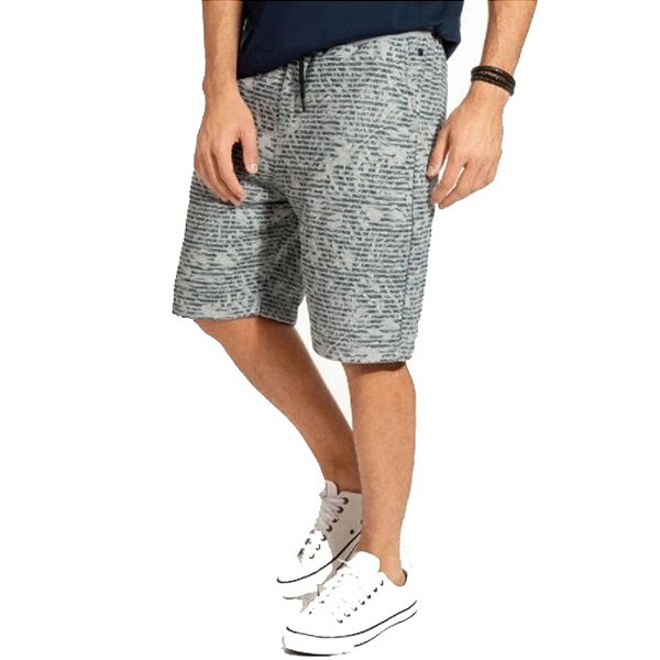 Bermuda Masculina de Moletom Com Elástico e Cordão Cativa