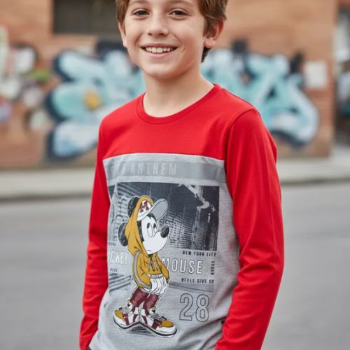 Camiseta Manga Longa Mickey Mouse D60189 Disney