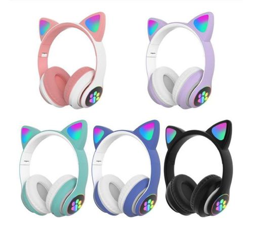 Fone De Ouvido Bluetooth Led Orelha Gato Headphone - Smartbuy