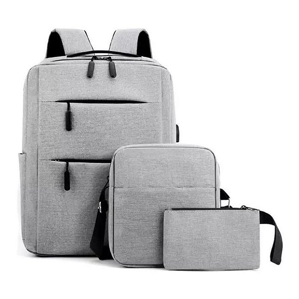 Kit Mochila Slim Executiva para Notebook - Ideal para Escola e Faculdade