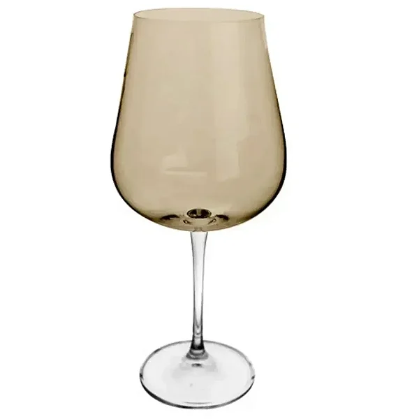 Jogo com 6 Taças de Vinho Tinto em Cristal Bohemia Ardea Bege Imperial 540ml