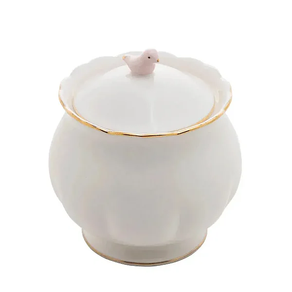 Açucareiro de Porcelana Birds 300ml – Elegância e Charme à Mesa