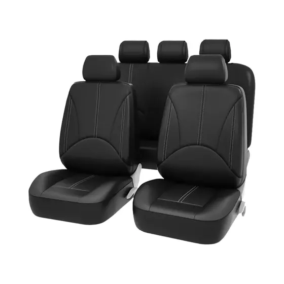 Jogo Capa Banco Carro Couro PU Universal 9 Peças Conjunto Completo