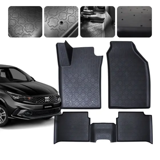 Jogo de Tapetes Tipo Bandeja para Fiat Argo (2025 - 2026) – Proteção Premium 5 Peças