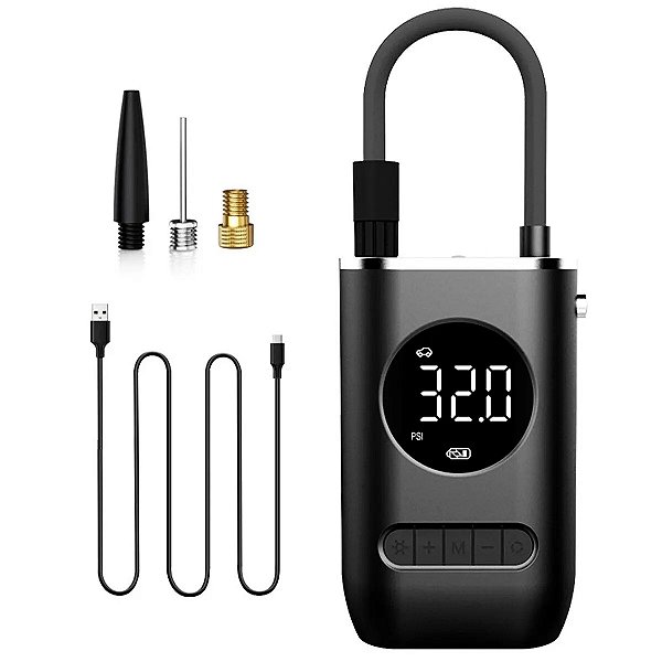 Compressor Ar Portátil Sem Fio Digital Carro Moto e bicicletas