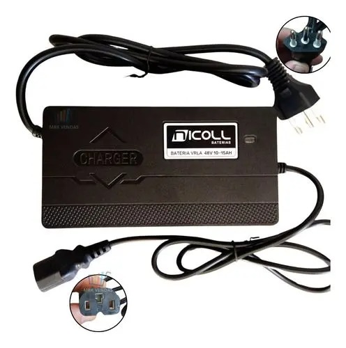 Carregador Bike Elétrica 48V Bivolt 10-15Ah