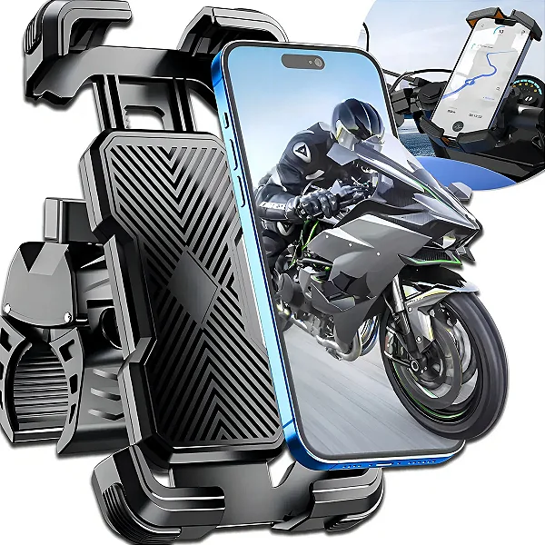 Kit Suporte Celular Bike + Luz LED USB Reforçado 360° Segurança Total