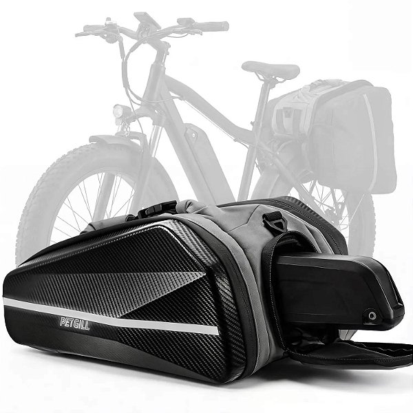 Bolsa Para Bateria Bike Elétrica 40L Impermeável Bagageiro Traseiro