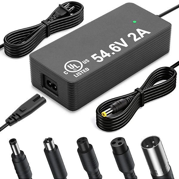 Carregador para Bicicleta Elétrica QKIIP 54,6V 2A Certificado UL 110-240V