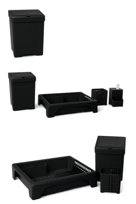 Kit Organizador de Pia 4 Peças Completo para Cozinha Organizada