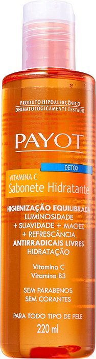 Sabonete Facial Líquido Detox Vitamina C Payot 220ml - LE VANITTÉ