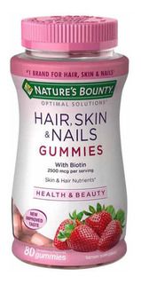Hair, Skin & Nails Gummies Vitamins Nature's Bounty 80 gomas