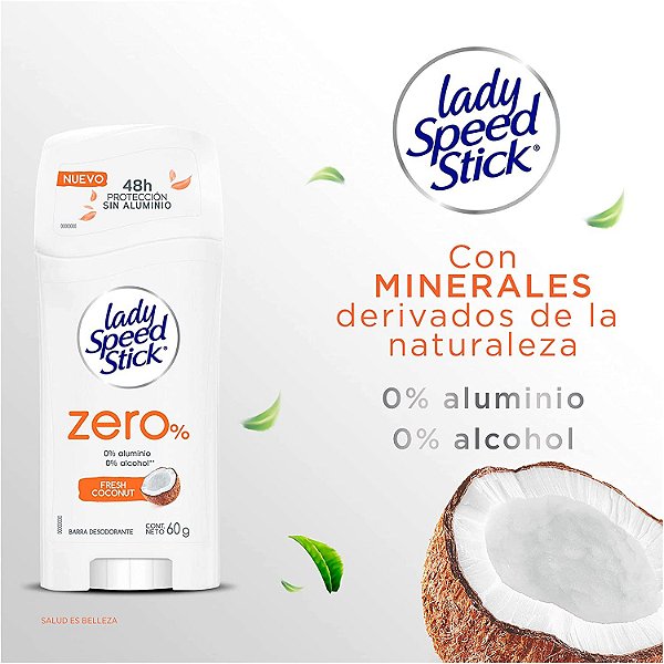 Desodorante Lady Speed Stick Fresh Coconut Zero Álcool e Zero alumínio