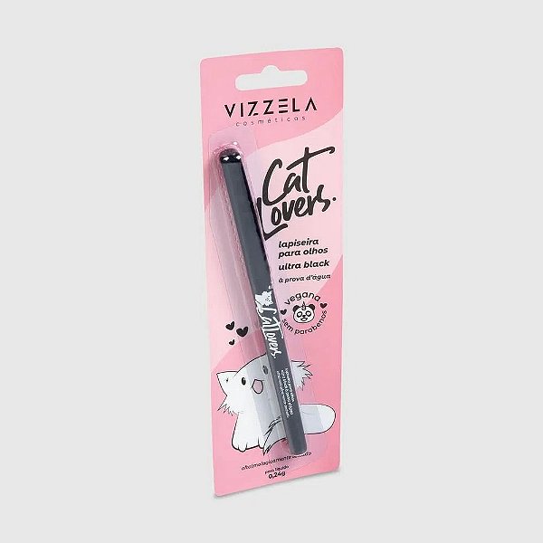 LAPISEIRA PARA OLHOS PRETA - CAT LOVERS - VIZZELA