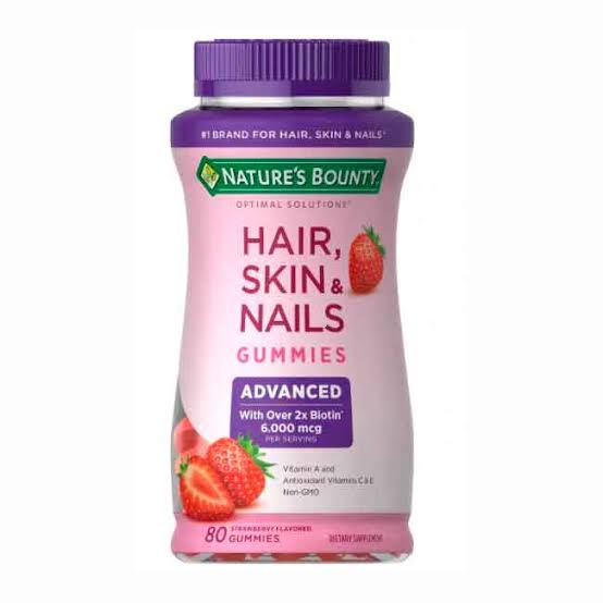 Hair, Skin & Nails ADVENCED Gummies Vitamins Nature's Bounty 80 gomas