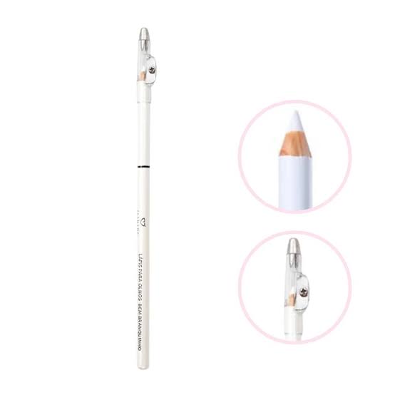 LAPIS DE REALCE PARA OLHOS BRANCO COM APONTADOR JASMYNE