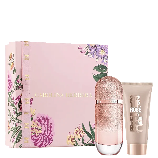 Kit 212 VIP Rosé Elixir Carolina Herrera Feminino - Eau de Parfum 80ml + Loção Hidratante Corporal 100ml
