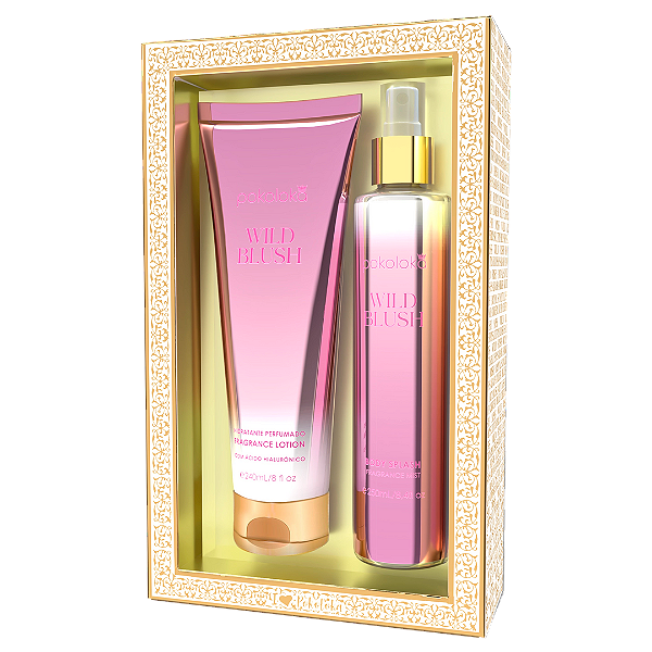 Kit Pokoloka Luxury Wild Blush (Similar Carolina Herrera Good Girl Blush) Body Splash 250ml + Loção Hidratante 240ml