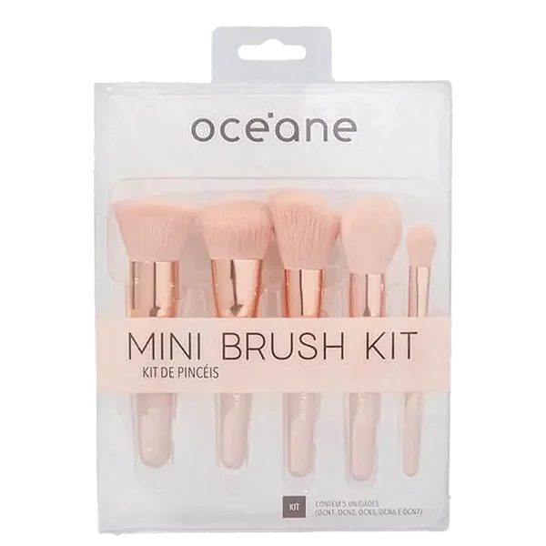 Mini Kit com 5 Pincéis - Mini Brush Kit Oceane