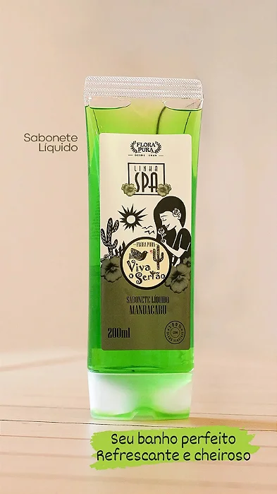 Mandacaru Sabonete em Gel Viva Sertão Flora Pura 200ml