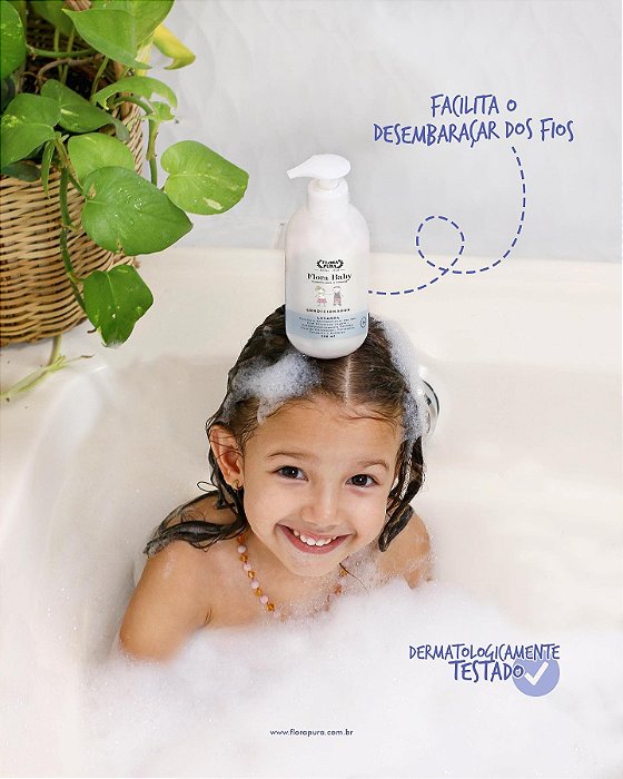 Flora baby Shampoo 2 x 1 cabelos e corpo 300ml
