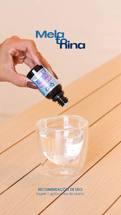 Melatonina Suplemento alimentar em solução em Gotas 30ml Flora pura