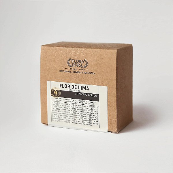 Shampoo Sólido Flor de Lima 150g - Flora Pura