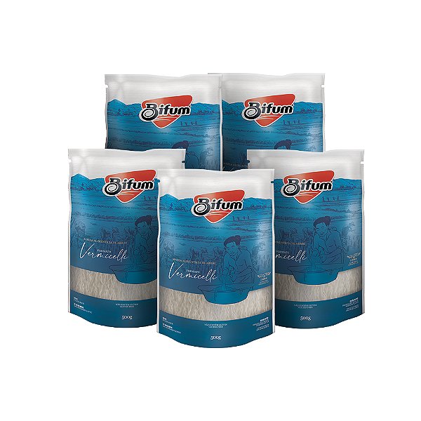 Kit 5unid Macarrão Arroz Oriental Bifum Sem Glúten Vegano 500g