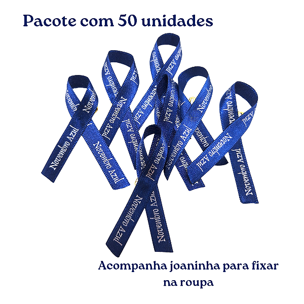 Laço de Cetim 50un - Novembro Azul