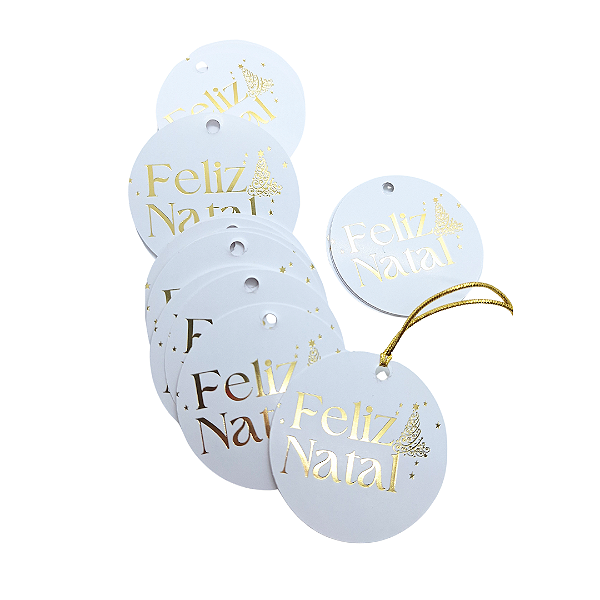 Tag  Natal  6cm redondo- 25 unidades