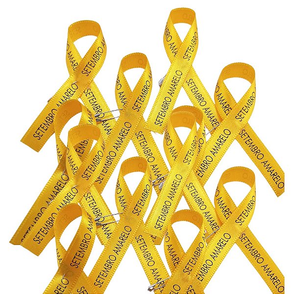 Laço de Cetim 50un -Setembro Amarelo