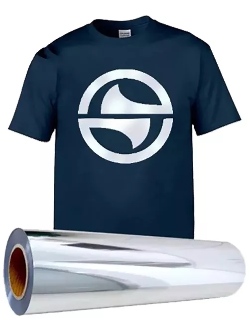 Filme De Recorte PU Prata Metálico 48 cm x 1 m