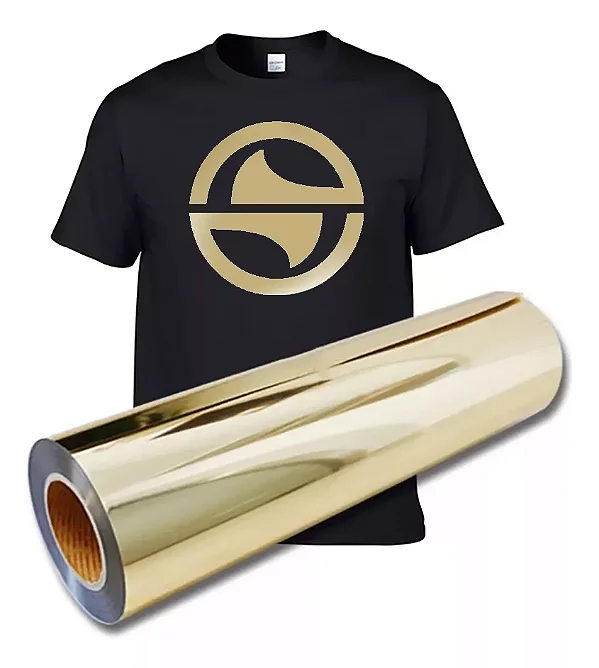 Filme De Recorte PU Ouro Metálico 48 cm x 1 m