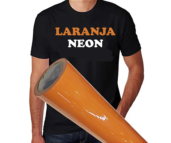 Filme De Recorte Laranja Neon Pu